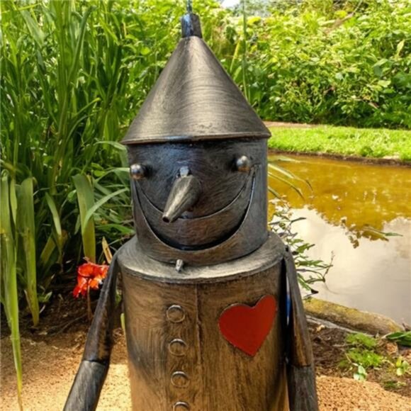 Tin Man Garden Decor Outdoor Statue Sculptures Metal Yard Art - Picture 4 of 8
